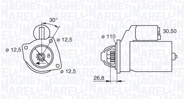 MAGNETI MARELLI Стартер 063216851010